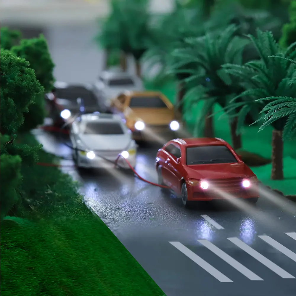 Модель архитектуры 1/75 модель масштаба свет ed автомобиль со светодиодной