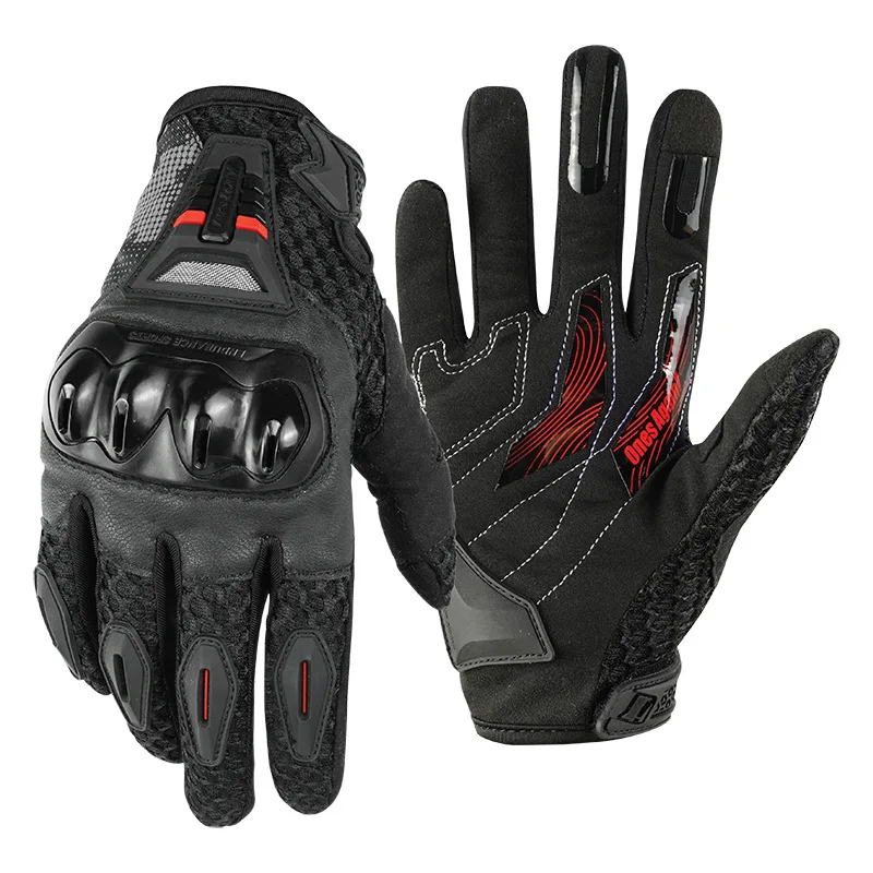 

Touch Screen Motorcycle Gloves Leather Breathable Protection Racing Glove Men's Motocross Gloves Guantes Moto