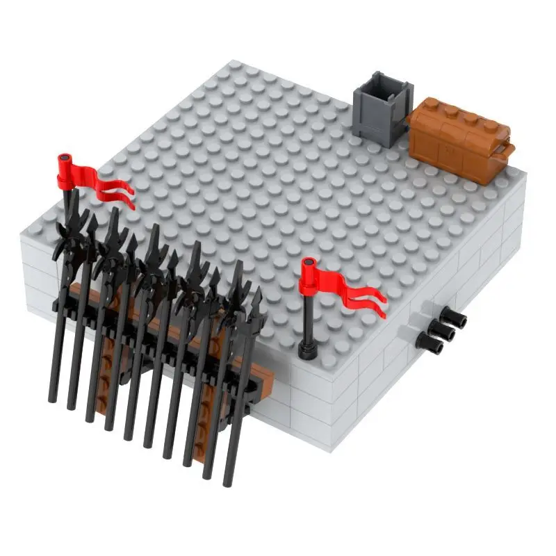 Строительные блоки MOC Originate фигурки солдат армия средневековые аксессуары ножи и