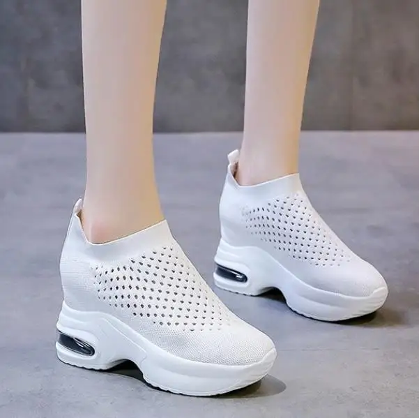 

2021 spring and summer thick-soled mesh breathable women's singles flat heel casual lazy shoes one pedal