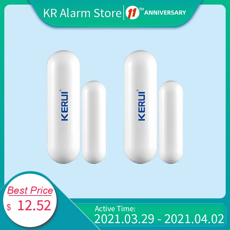 KERUI 2 шт. 433 МГц Портативный умный дом сигнализации Сенсор s детекторы Беспроводной