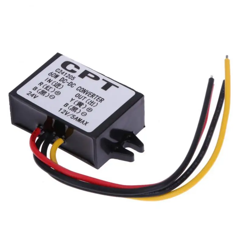 

Stable Performance DC 24V Step Down To 12V 5A Car Power Converter Audio Power Transformer Converter Regulator Power