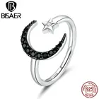 Женское Обручальное кольцо с Луной и таинственной звездой из серебра 925 пробы