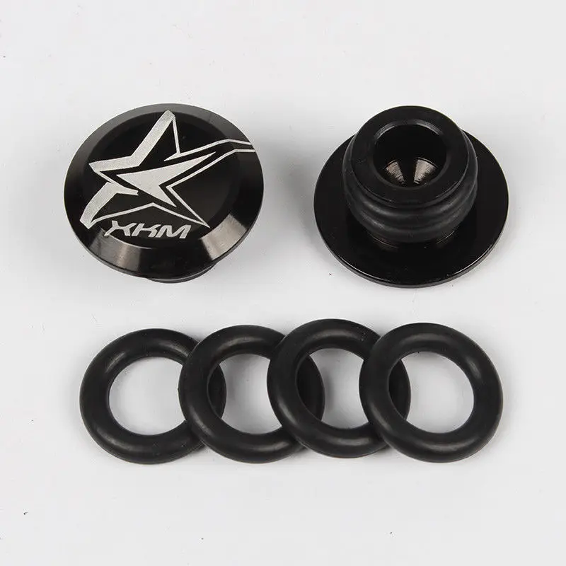 Black-1pair XKM MTB, руль для шоссейного велосипеда, заглушки, алюминиевый сплав, аксессуары для горного велосипеда, колпачки и резиновые кольца для велосипеда - Цвет: Black-1pair