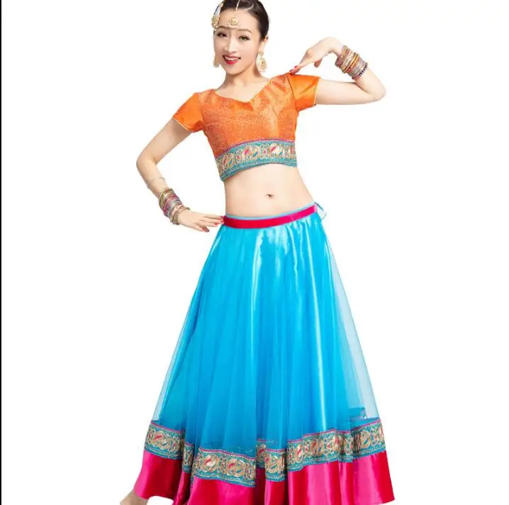 Индийские сари традиционный костюм в этническом стиле Женский танцевальный