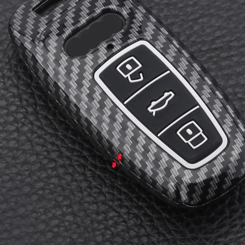 Чехол для автомобильного ключа из АБС пластика с узором углеродного волокна