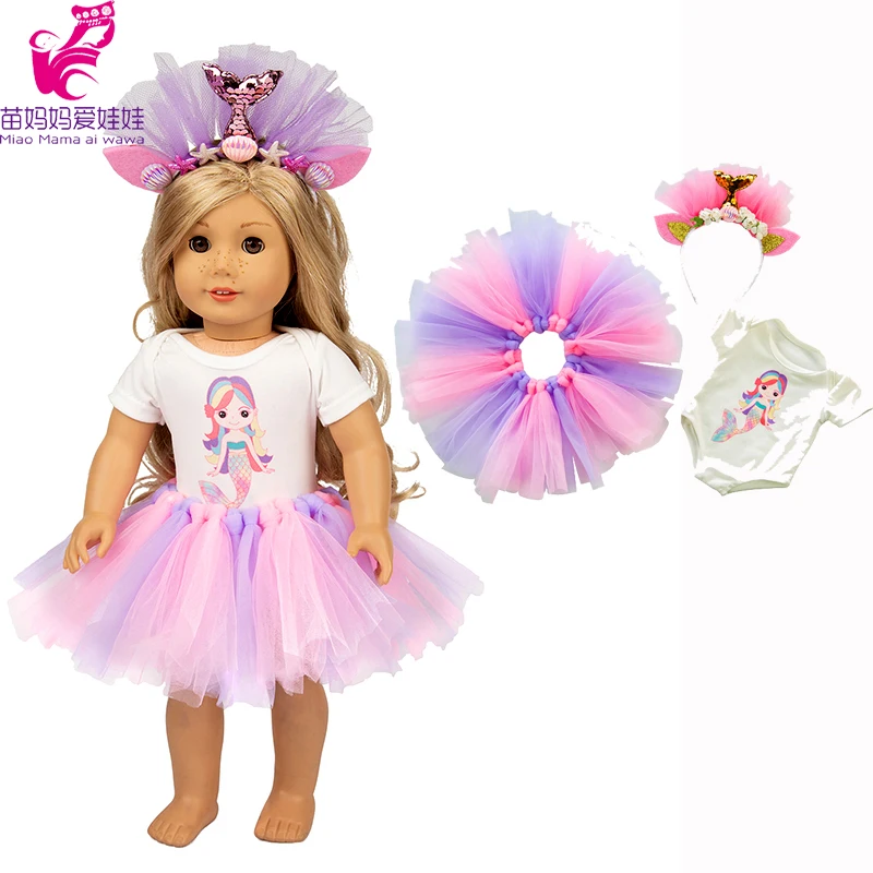 Кукла 18 дюймов одежда Русалка головной убор 40 см новорожденный младенец кукла