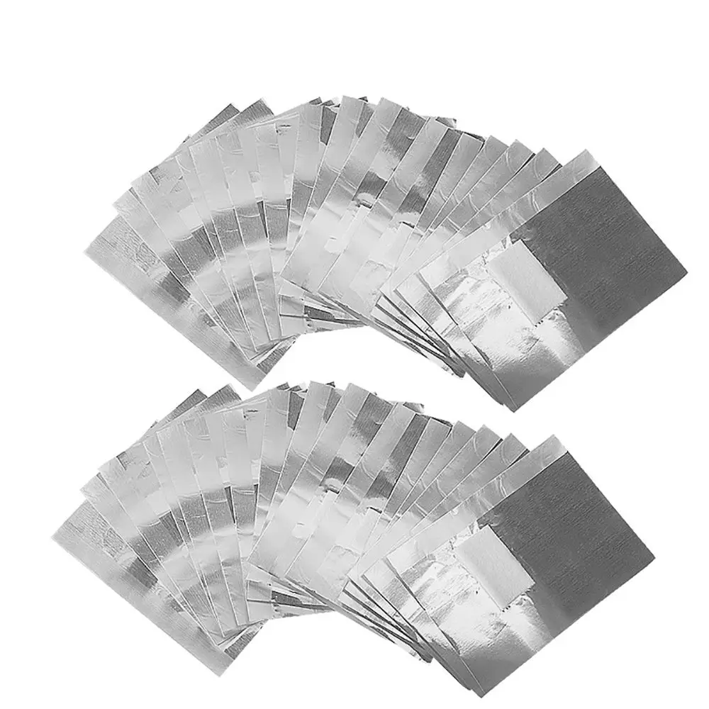 50Pcs 50/100pcs жидкость для снятия лака алюминиевый Фольга обертывания Мягкий лак для ногтей для удаления хлопок аксессуары для маникюра, инструменты для макияжа, инструменты для ногтей - Цвет: 50Pcs