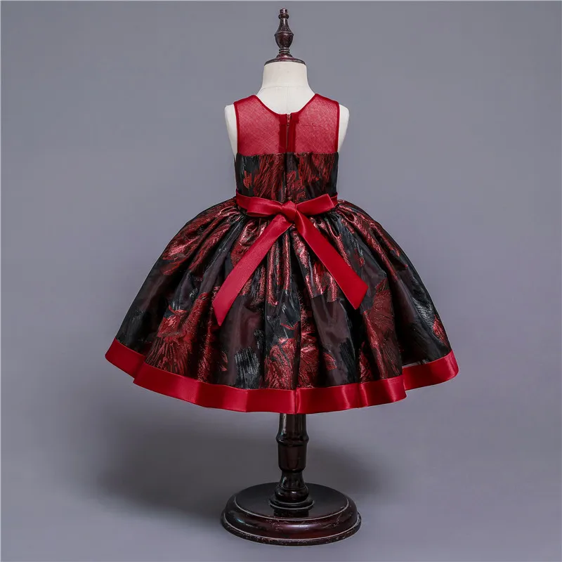 Свадебное платье с цветочным узором для девочек Детские платья элегантное