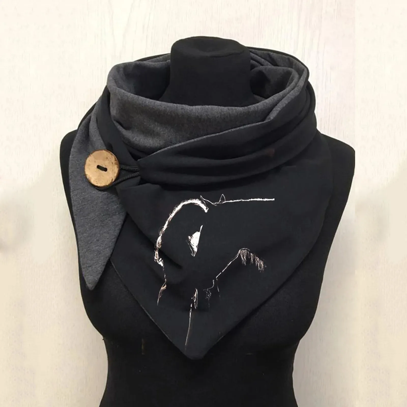 Женский Зимний дизайнерский шарф в стиле ретро мягкий Повседневный теплый на