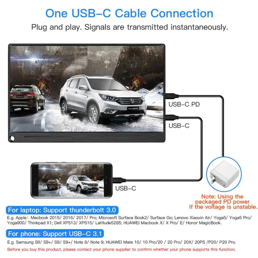 Eyoyo EM13Q 13 3 &quotпортативный HDMI игровой монитор ЖК экран с VESA UHD 3840X2160 4K IPS USB Type C для ПК