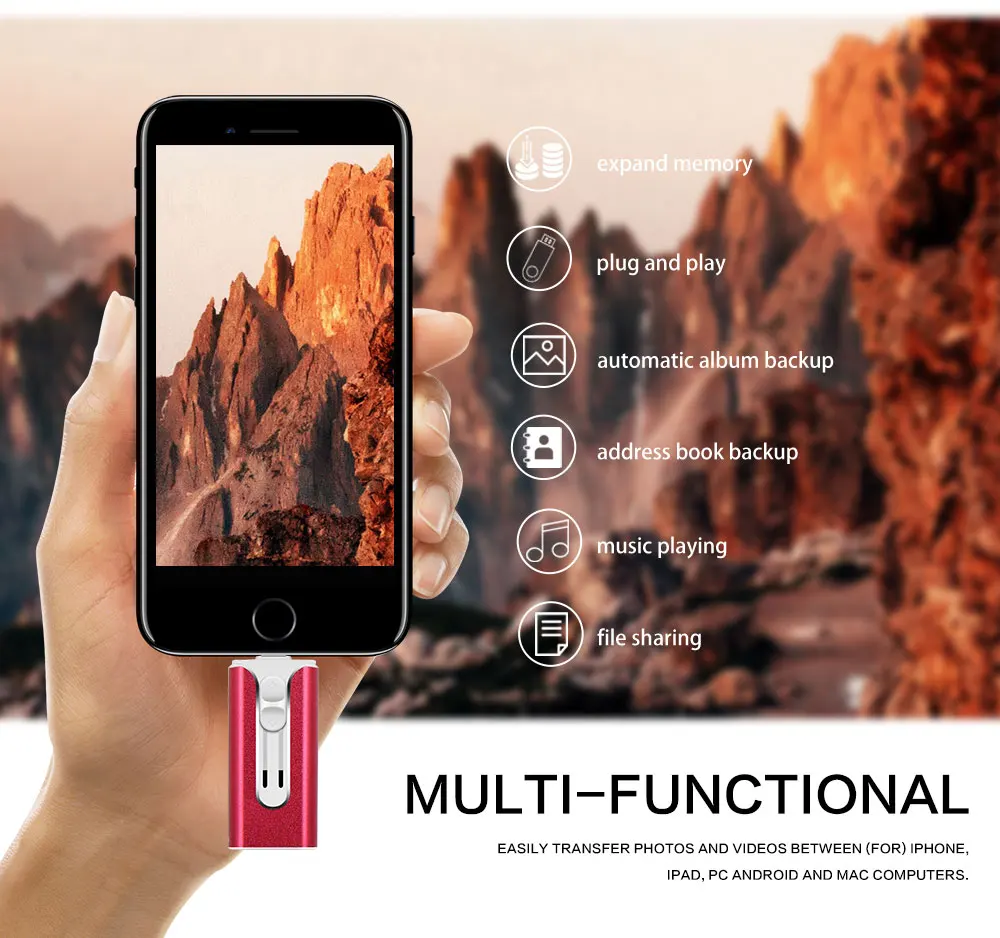 USB флеш-накопитель USB флэш-накопитель для iPhone Xs Max X 8 7 6 iPad 8/16/32/64 ГБ/128 256 ГБ флеш-накопитель USB ключ MFi USB флеш-диск