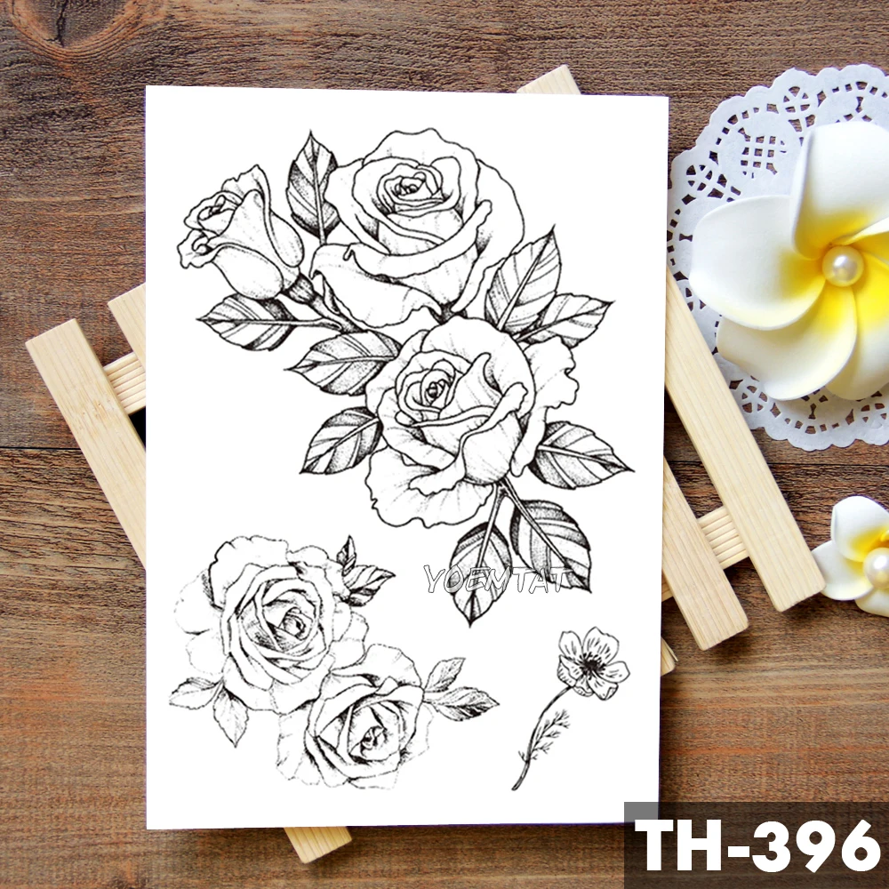 

Lace Dream Catcher Unicorn Waterproof Temporary Tattoo Sticker Diamond Crystal Rose Tattoos Body Art Arm Hand Women Fake Tatoo