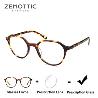 zenottic acetate prescription glasses frame women anti blue light cr39 lenses progressive eyeglasses female square spectacle