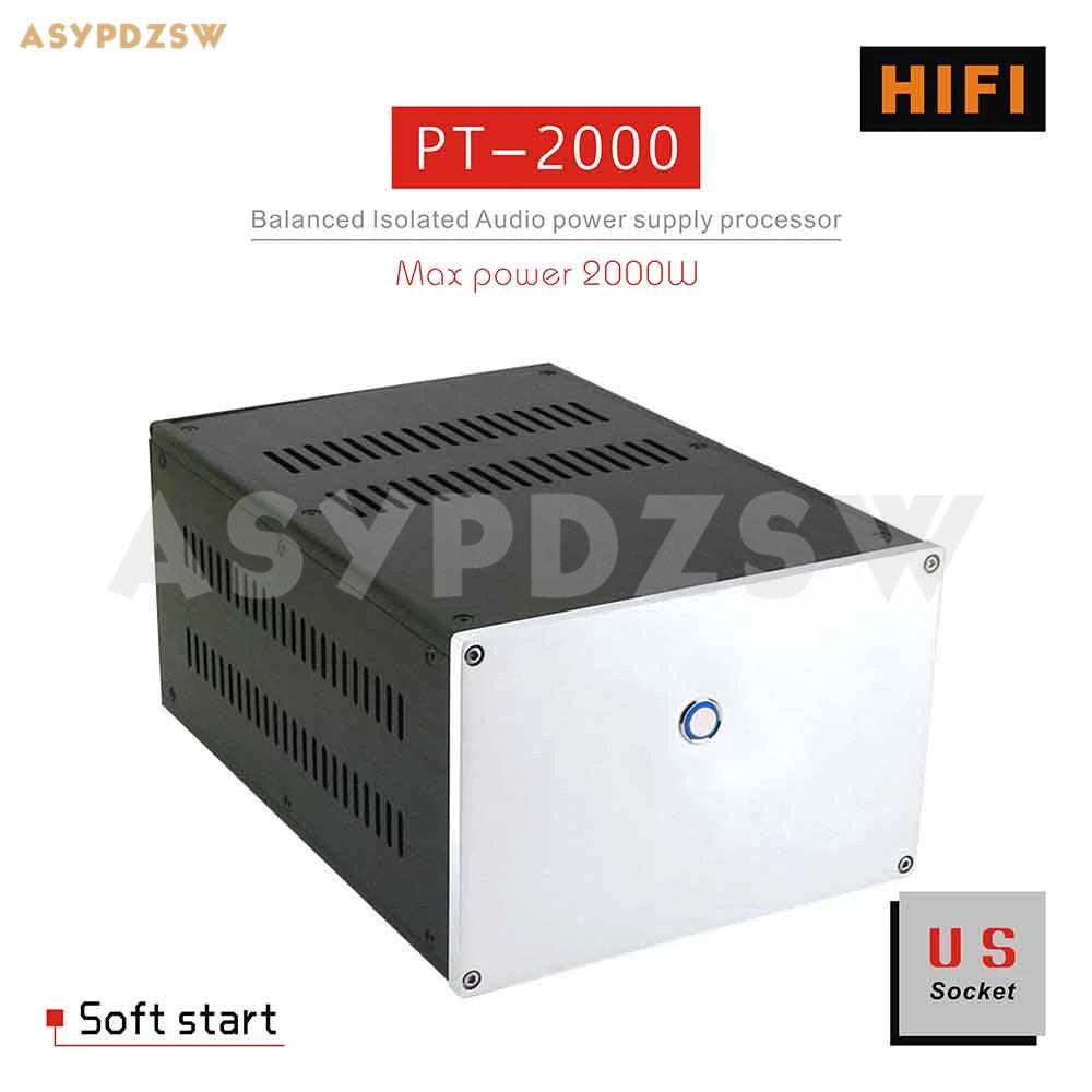 PT-2000 HIFI тороидальный сбалансированный изолирующий трансформатор 2000 Вт США Разъем AC источник питания процессор