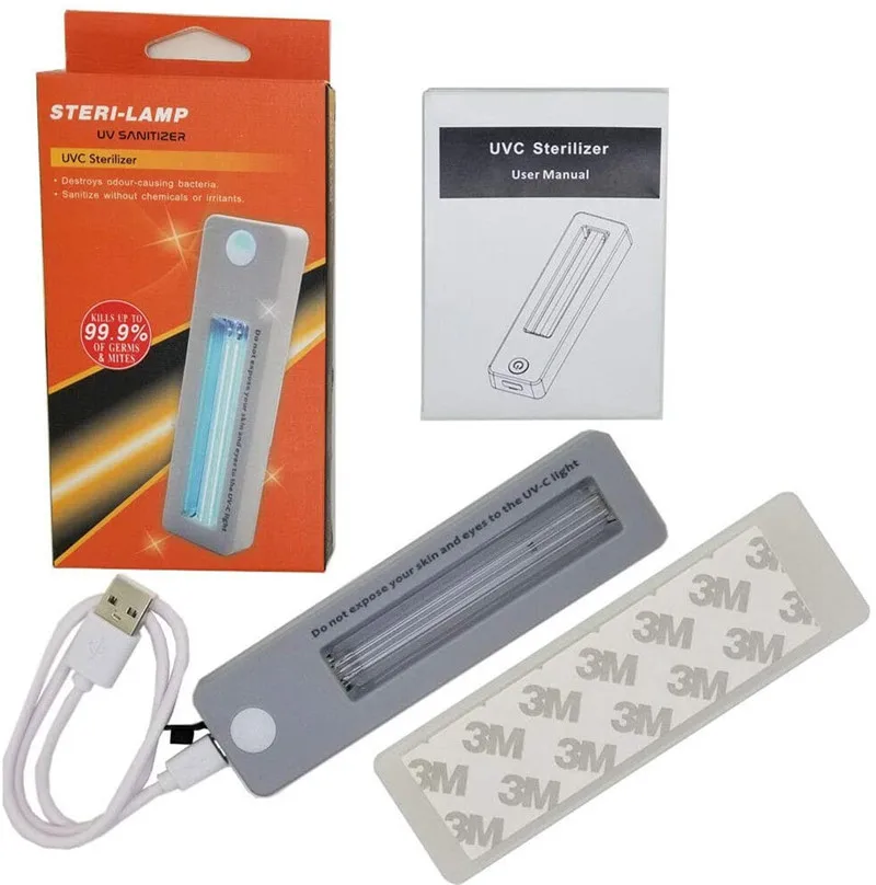 Перезаряжаемый УФ стерилизатор домашний ультрафиолетовый светильник лампа