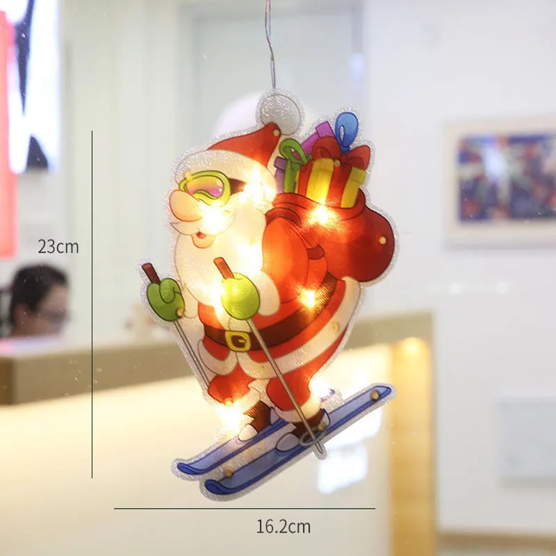 

Точечное рождественское декоративное освещение, праздничное платье, витрина магазина, присоска, маленькие украшения