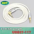 8 Core с серебряным покрытием OCC кабель для наушников для Fostex T50RP Mk3 T40RP Mk2 T20RP Mk2 Dekoni аудио Синий наушники LN007677