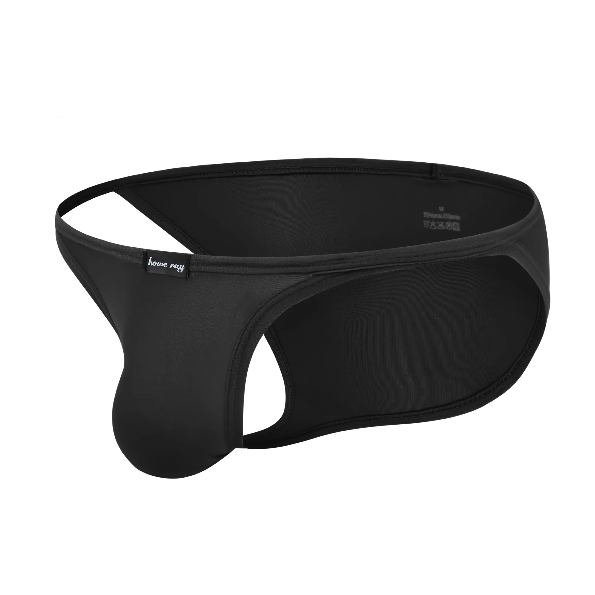 Мужские трусы с низкой талией Howe Ray серые однотонные дышащие из ледяного шелка