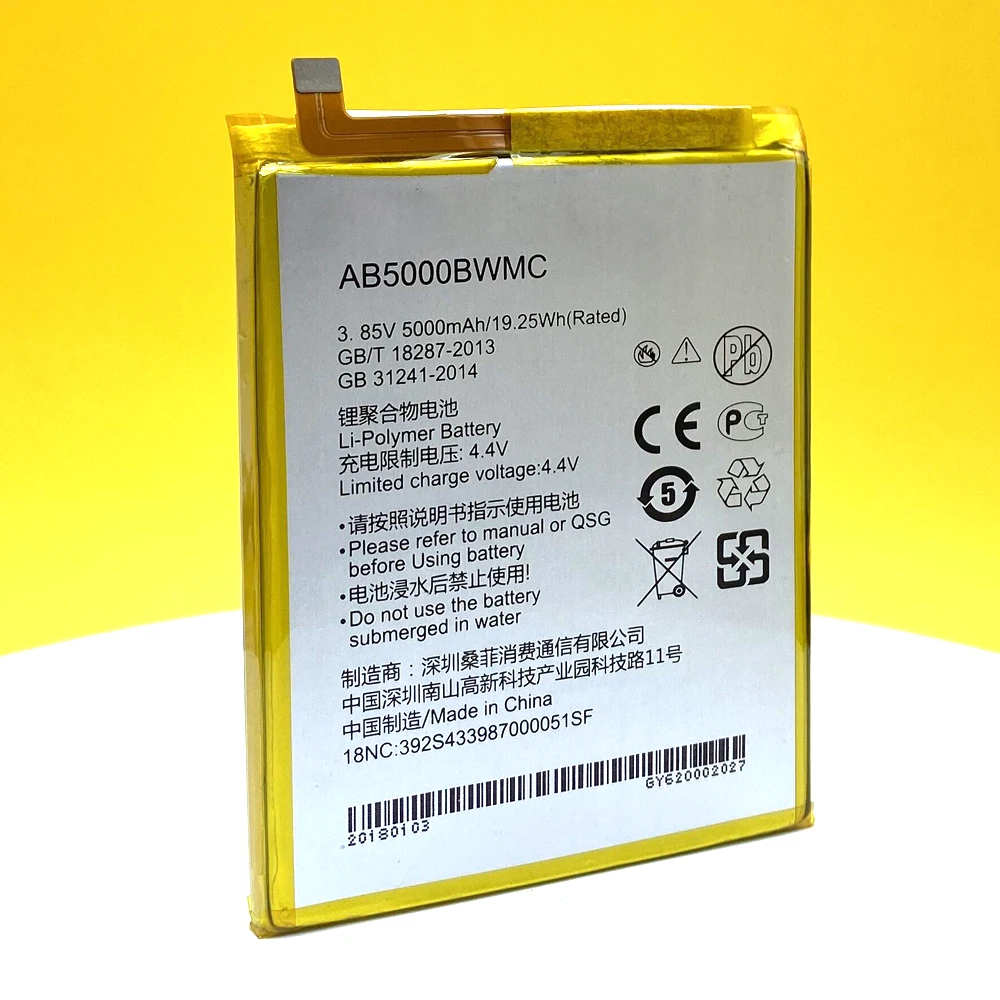 100 original 5000mah ab5000bwmc battery for philips xenium s386 x588 cts386 ctx588 phone high quality battery free global shipping