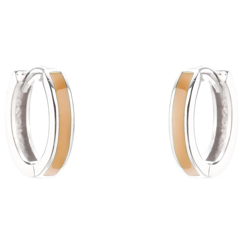 Новый 925 стерлингового серебра серьги Модные Morandi Цвет падение глазури круглый