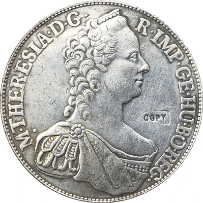 

1765 Австрийские монеты 1 thaler, копия 41 мм