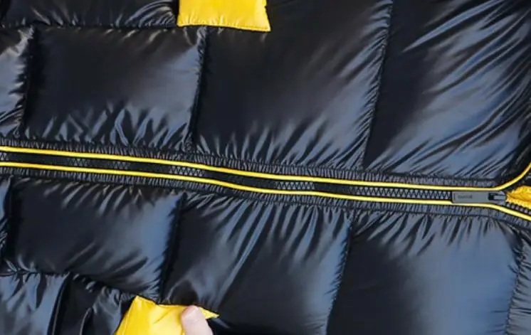 Модное глянцевое пуховое пальто с лазерным наполнителем зимняя теплая куртка