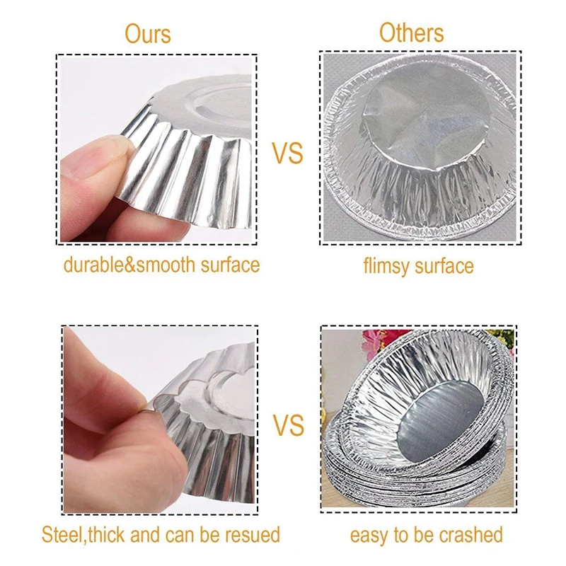 Форма для яиц формы выпечки банки 100 шт. форма из алюминиевого сплава кексов