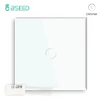 Bseed сенсорный диммер 1 местный 1 позиционный EUtandard сенсорный Сенсор диммер черный, белый цвет золотой 3 цвета с украшением в виде кристаллов Стекло Панель