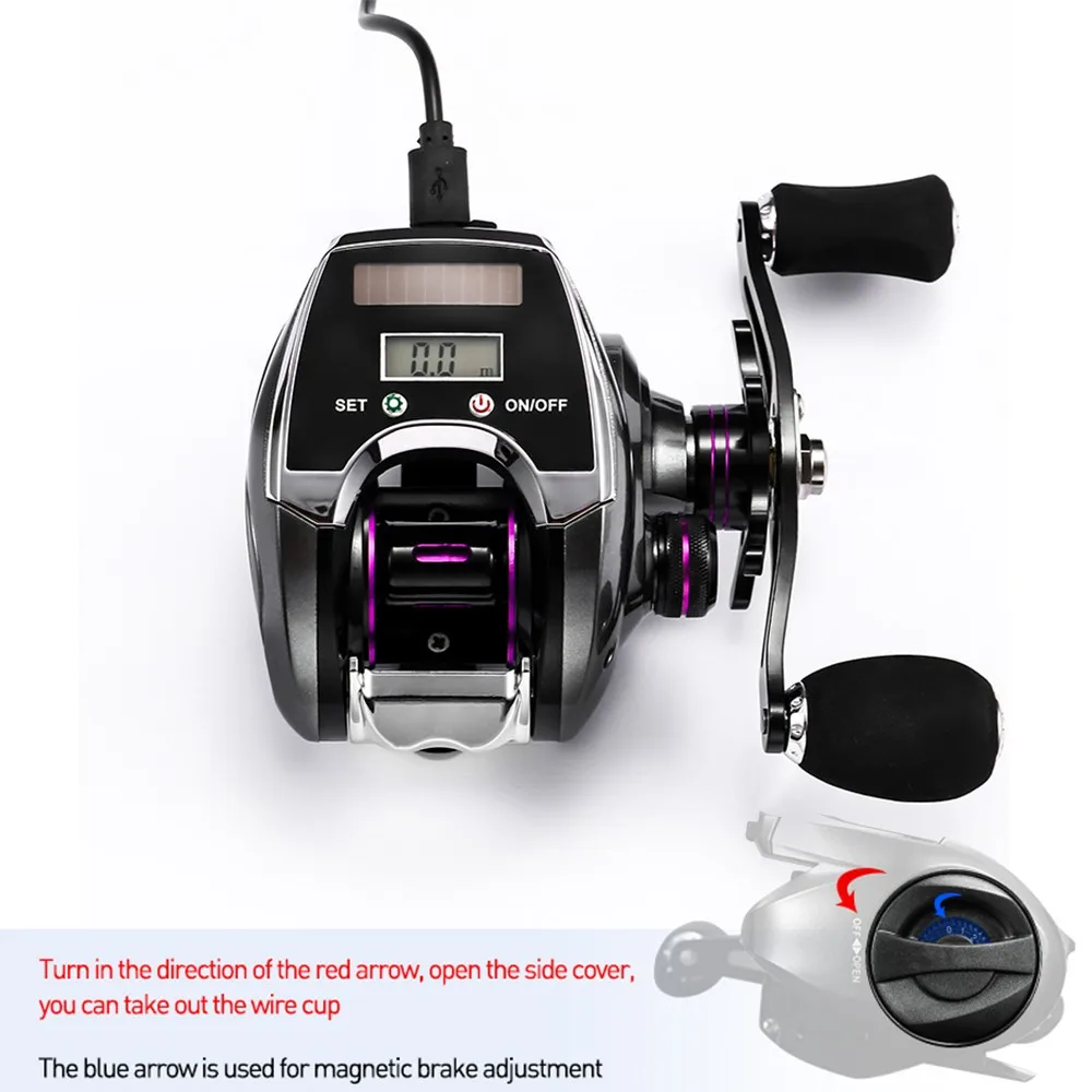 

Display Electronic Reel Fishing Reel High Speed Water Depth Measurement Bait Casting Reel Fishing Tool Outdoor tools