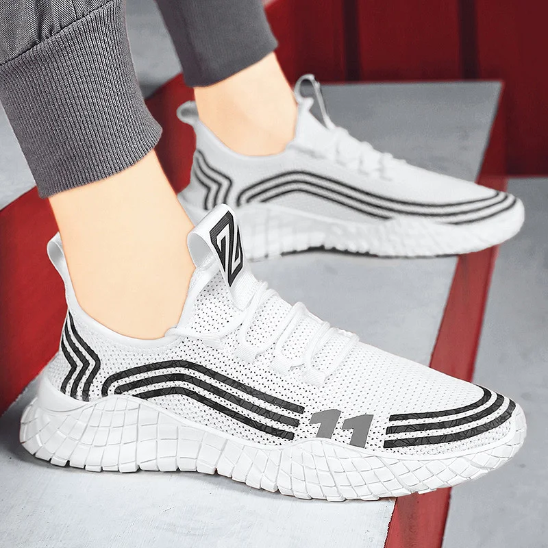 

2020 New Men Shoes Breathable Sport Shoes Lace Up Breathable Comfortable Casual Sneakers Breathable Mesh Shoes Sapato Masculino