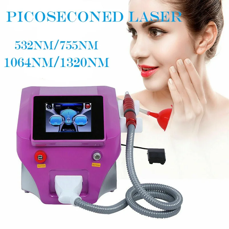 

Free Shipping Portable Nd Yag Laser Picosecond Laser Tattoo Removal Machine With Carbon Peel Skin Whitening