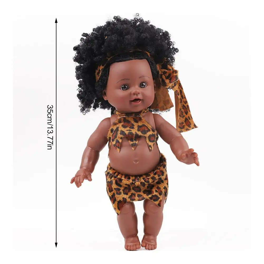 Кукла из мягкого силикона и винила черная Реалистичная 13 7 дюйма | Игрушки хобби