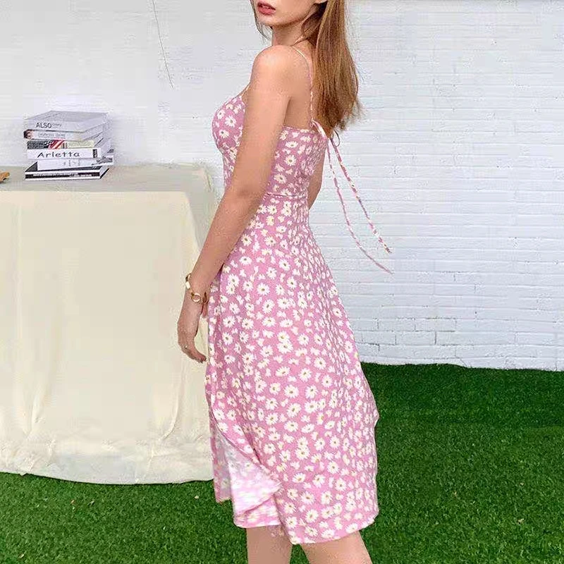 Фиолетовая Маргаритка печатных женщин чулок Платье из джинсовой ткани