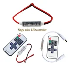 Миниатюрный светодиодный контроллер яркости DC12V-24V с 3 клавишами, 11ey RF, Одноцветный регулятор яркости для светильник лент 3528, 5050