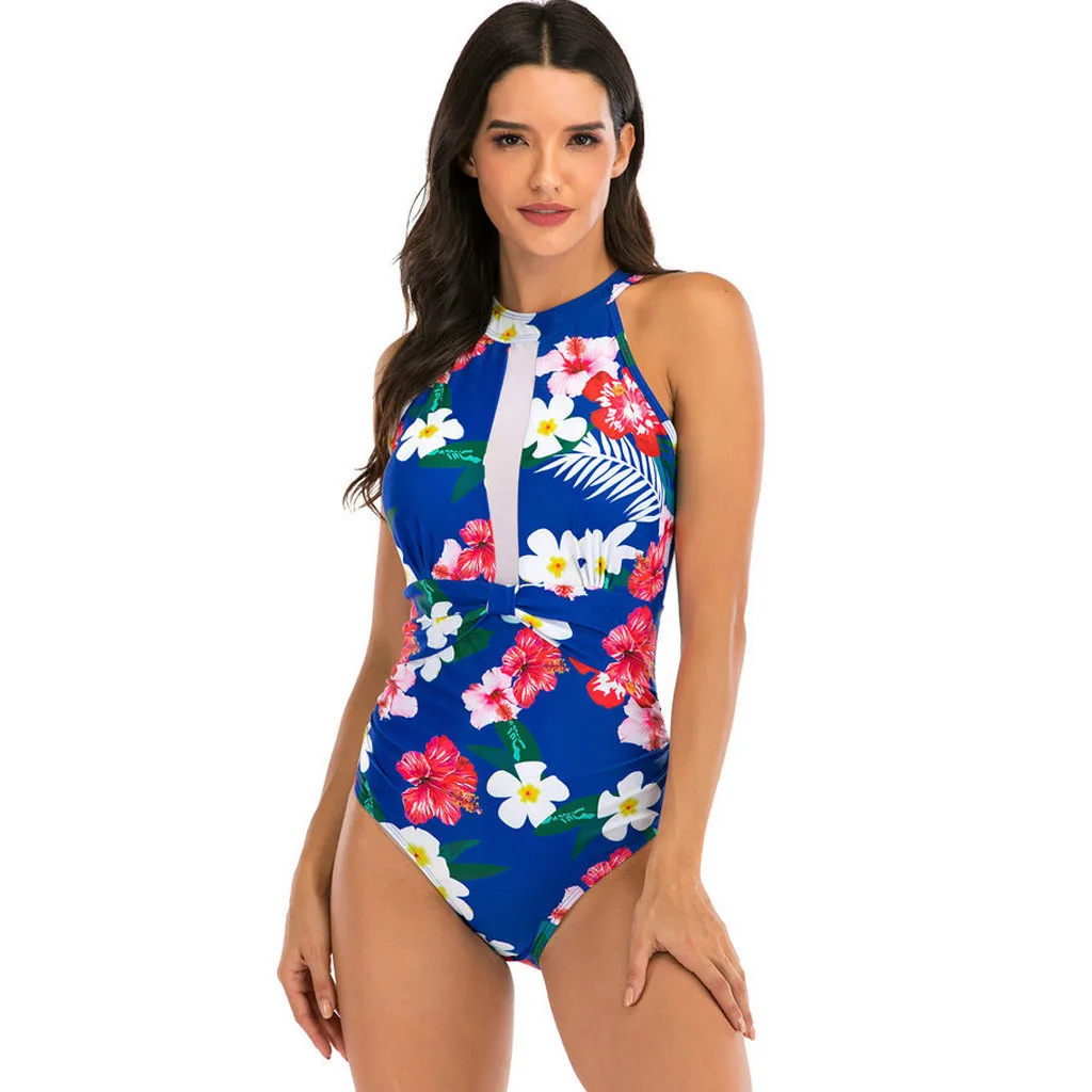 SAGACE купальники для женщин сдельный купальник сексуальный стиль цветочный принт