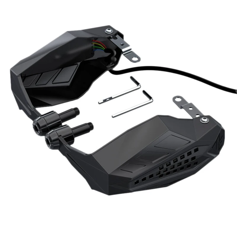 2 шт. универсальные Защитные чехлы для мотоциклов с защитным щитком светодиодный