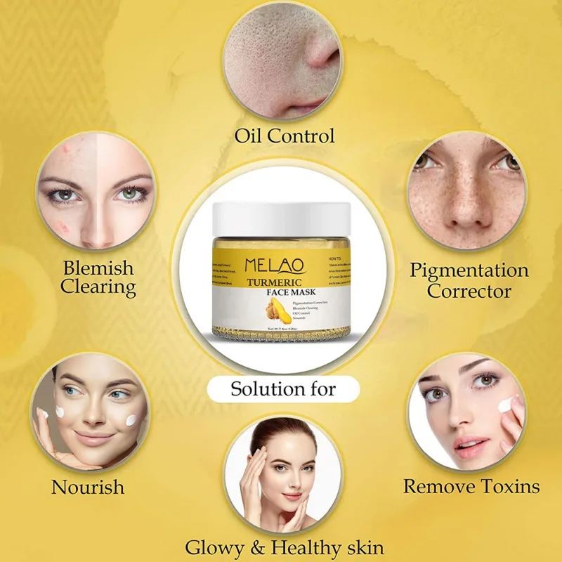 

Turmeric mud repairing facial mask moisturizing moisturizing soothing facial mask cream ginger mud washing facial mask
