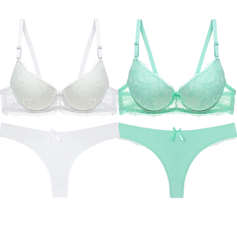 2 шт. женский кружевной бюстгальтер с вышивкой|Комплекты нижнего белья| |