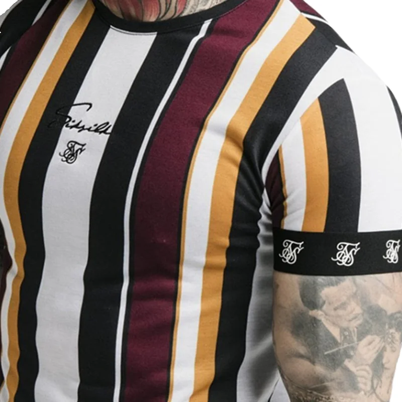 Футболка мужская в полоску Повседневная модная тенниска брендовая майка стиле