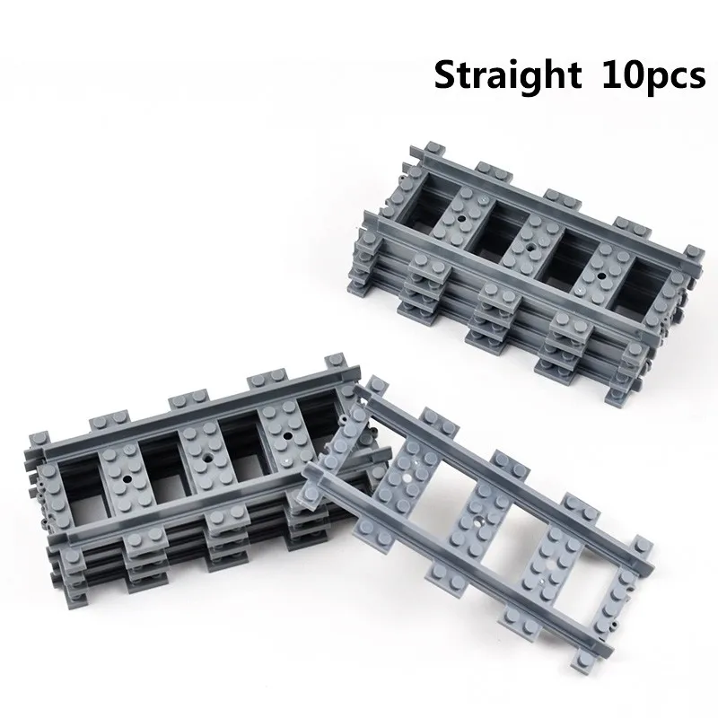 

New City Series The Straight Tracks Model Building Blocks Set Classic MOC Train Rails Education Toys for Children