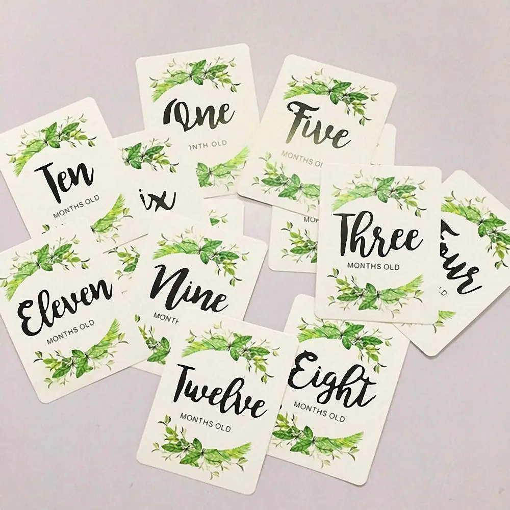 12 шт./компл. наклейки на каждый месяц мемориальная карточка для беременных и