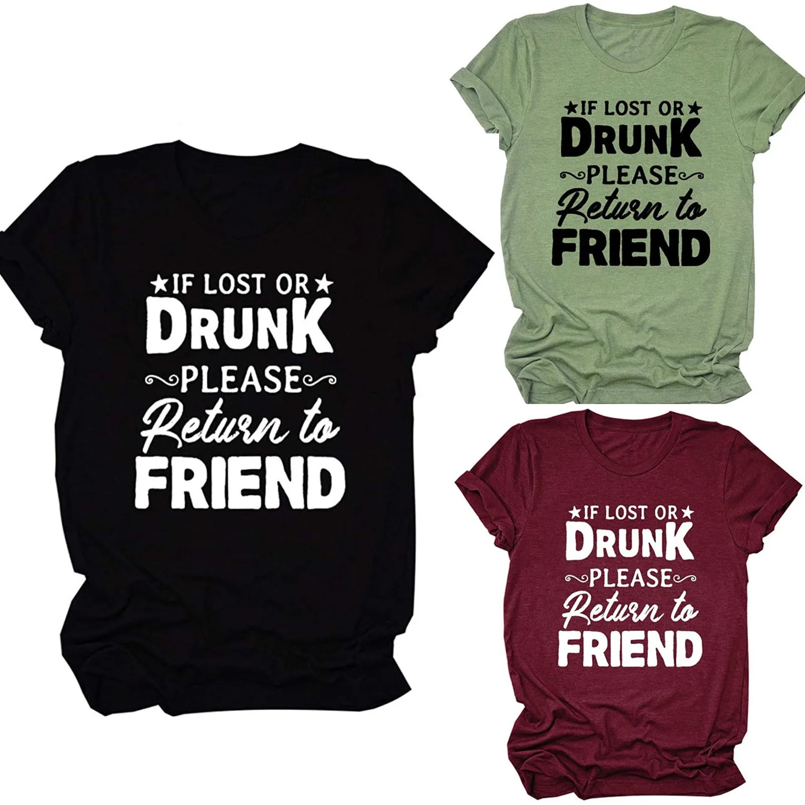 

Women's Summer Fashion Casual Round Neck Solid Color Letter Print Blouse Shirts Camisetas De Mujer Футболка Оверсайз