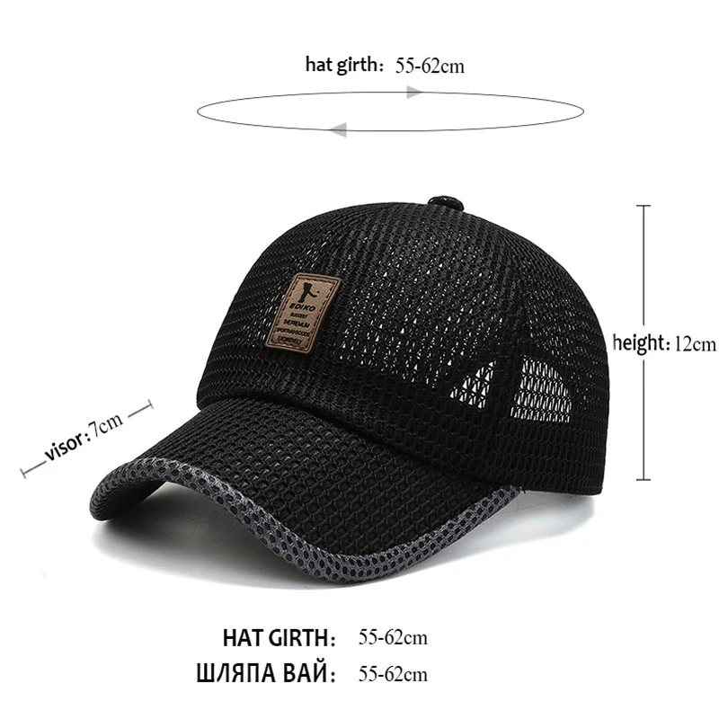 

New style men's net cap ladies outdoor sports cap fashion breathable sun visor trucker hat baseball cap adjustable dad hat