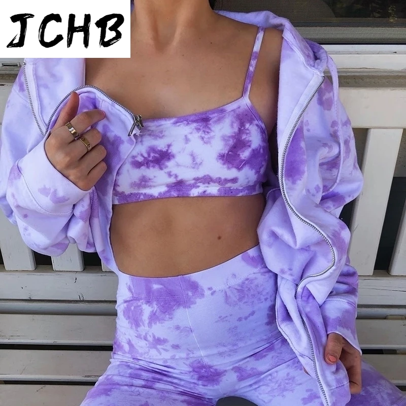 

Winter Autumn Hood Oversize Jacket Coats Women Fashion Tie Dyed Print Zipper Big Pocket Loose Casual Street Basic Outwear Female