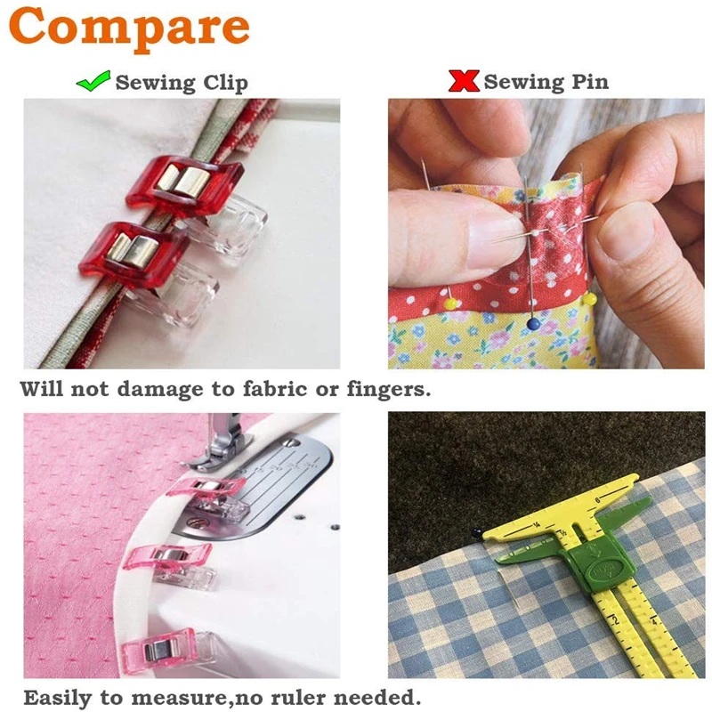 MIUSIE 50 шт. разноцветные пластиковые зажимы для шитья рукоделия одеяла переплета