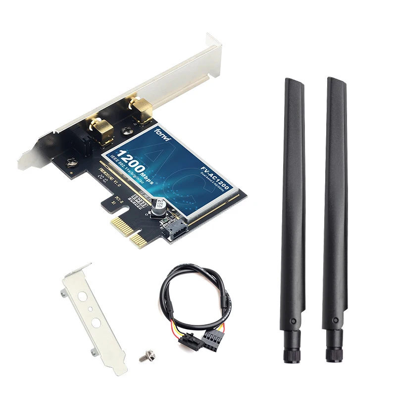 

1200Mbps Dual Band 2.4Ghz/5Ghz 802.11AC/AX Wireless PCI-e Desktop Wifi Wlan Network Card Bluetooth-compatible 4.0 For Win 7 8 10