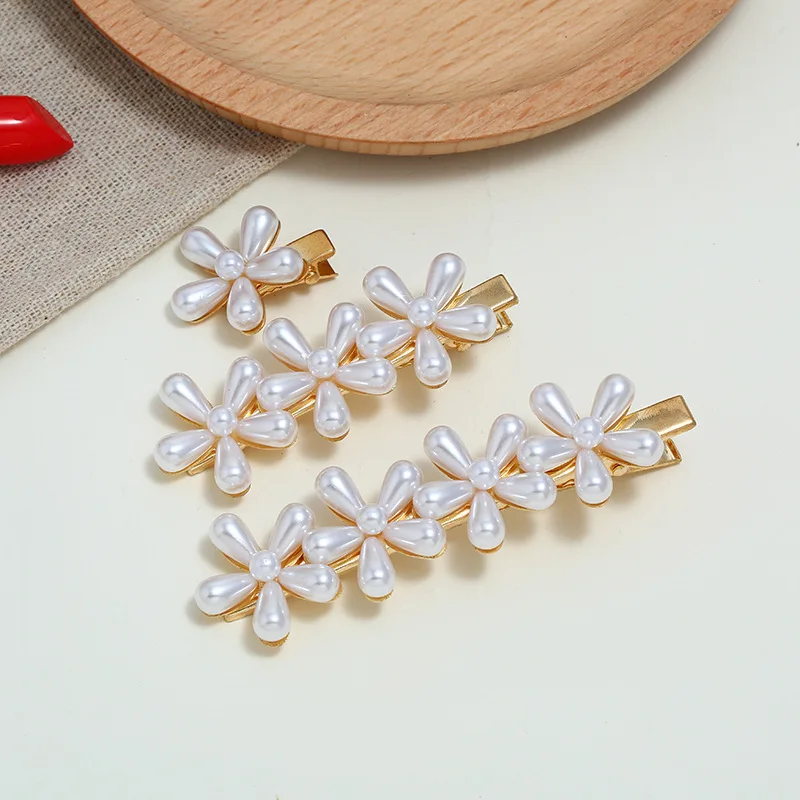 Fashion Pearl Flower Metal Hair Clip Pin Hairpin Headpiece For Women Wedding Accessories Bijoux Cheveux Femme | Украшения и