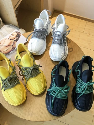 Женская обувь с толстой подошвой Сезон осень-зима Новинка 2020 года ulzzang wild net ins super