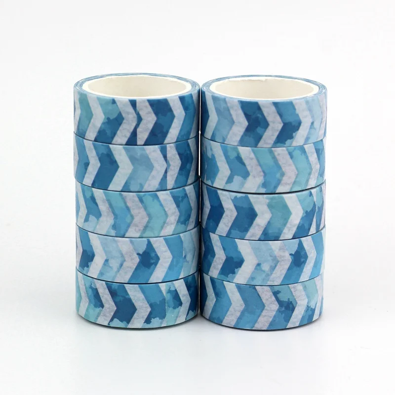 

NEW 10pcs/Lot Decorative Blue and White Arrow Washi Tapes for Bullet Journal Scrapbooking Adhesive Masking Tape Cute Stationery